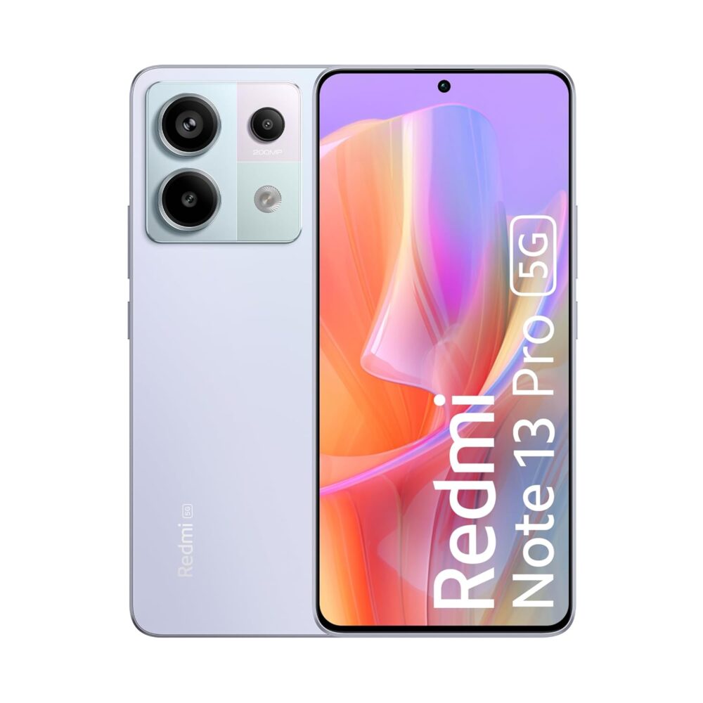 Redmi Note 13 Pro (Coral Purple, 8GB RAM, 128GB Storage) | 1.5K AMOLED | 200MP Hi-Res Camera | Flagship 4nm SD 7s Gen 2 | 67W TurboCharge